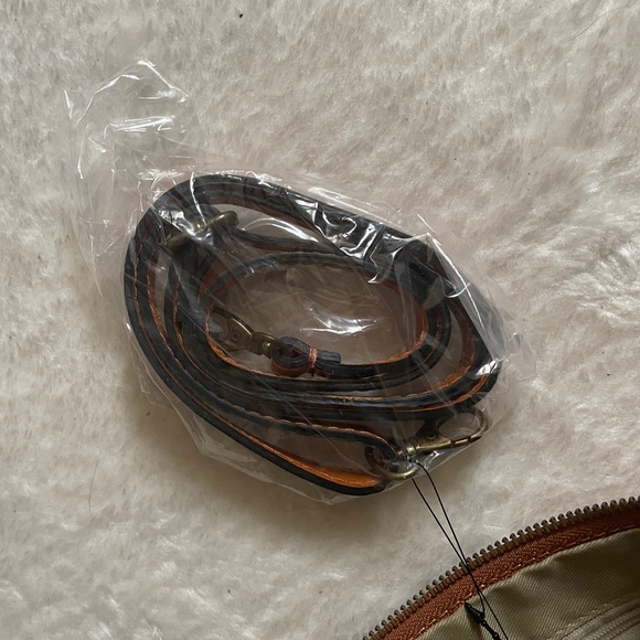 Pratesi Firenze Italian Leather Brown Gold Studded Crossbody Clutch Bag - Picture 8 of 8